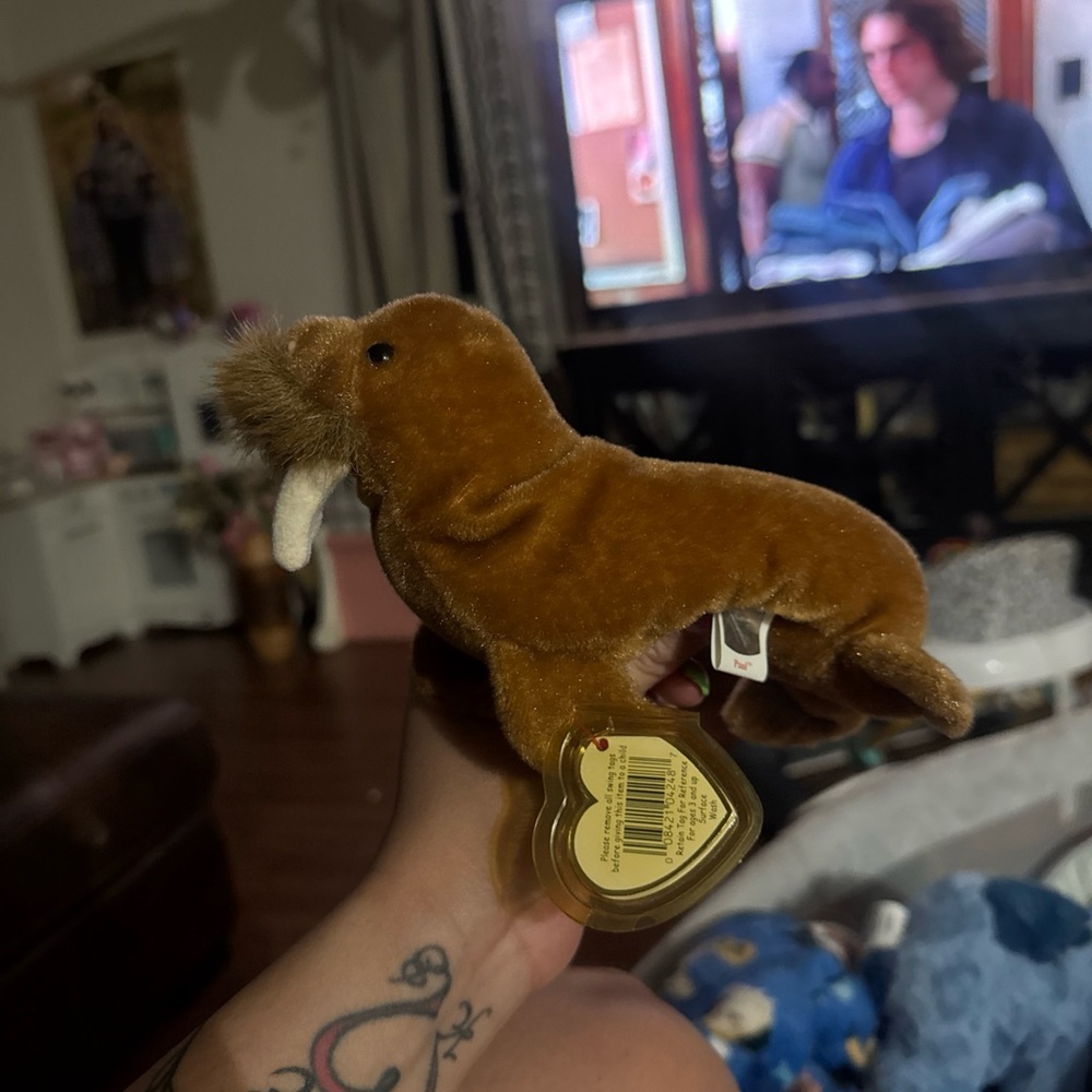 Ty Classic Plush Walrus Stuffed Animal - Brown Paul
